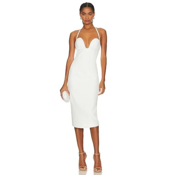 Retrofete Dresses & Skirts - Retrofete Cheryl Dress in White New Womens Bodycon Pencil Midi